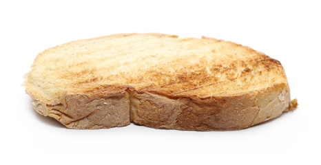 Toast slice isolated on white background