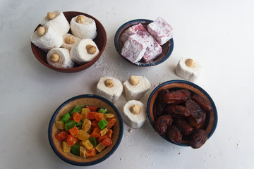 Eastern sweets.View from above. Candid.