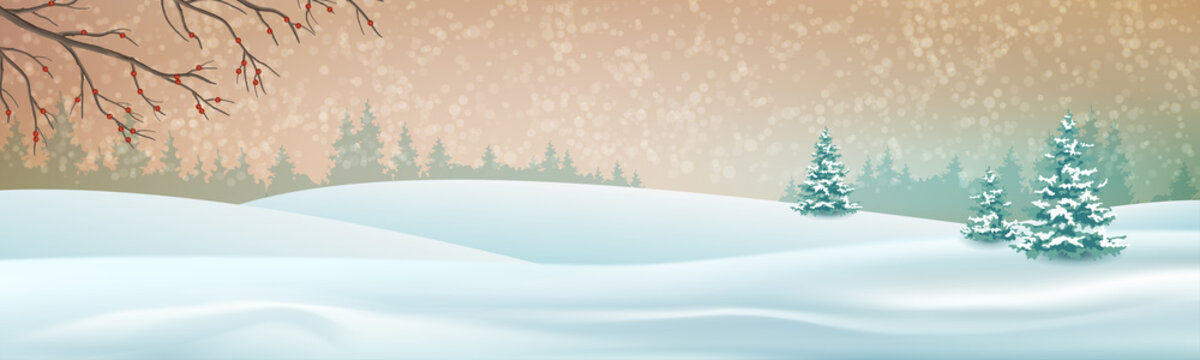 Vector Winter Landscape