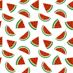Watermelon seamless pattern. Bright graphic vector illustration.
