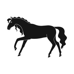 Vector illustration of horse and hippodrome sign. Set of horse and horseback stock symbol for web.