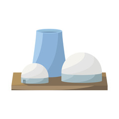 Vector illustration of plant and factory icon. Collection of plant and construction vector icon for stock.