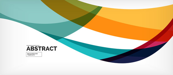 Colorful wave lines abstract background, color line for business or techno presentation