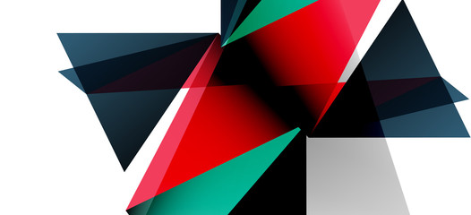 Triangle geometric background in trendy style on light background. Retro vector illustration. Colorful bright. Trendy modern style. Vector business illustration.