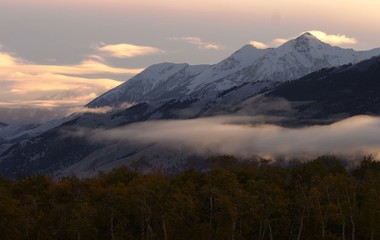 sunrise in mountains