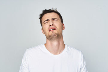 portrait of young man isolated on white background