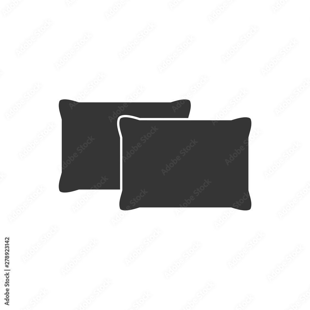 Leinwandbilder pillow icon template color editable. pillow symbol vector sign isolated on white background. simple 