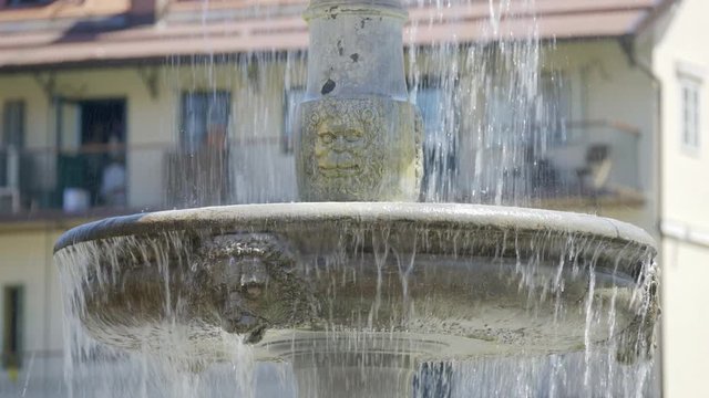 Hercules fountain, Ljubljana, 4K  This fountain in the middle of Levstikov trg, the southern extension of Stari trg, is a favourite meeting place in summer.