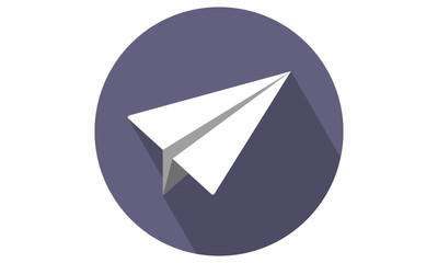 Paper plane , origami, vector illustration flat icon