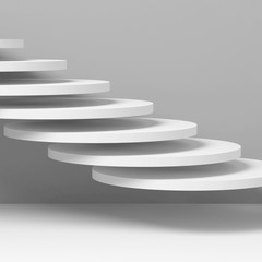 Empty stairs installation 3d