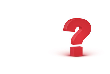 3D red realistic character, vector illustration