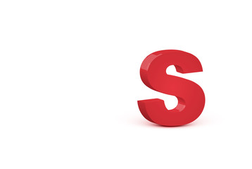 3D red realistic character, vector illustration