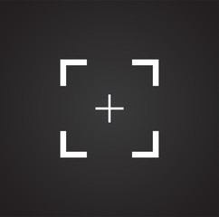 Obraz premium Viewfinder icon on background for graphic and web design. Simple illustration. Internet concept symbol for website button or mobile app.