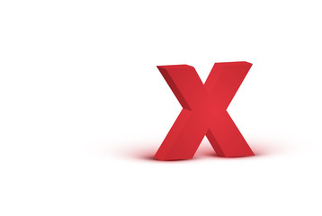 Obraz premium 3D red realistic character, vector illustration