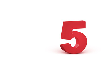 3D red realistic character, vector illustration