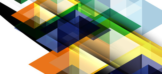 Colorful repeating triangles modern geometric in contemporary style on white background. Abstract geometric shape. Modern stylish texture