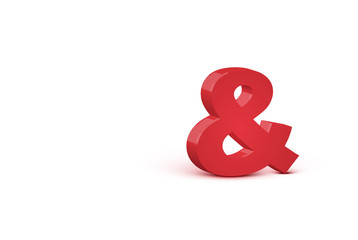 3D red realistic character, vector illustration