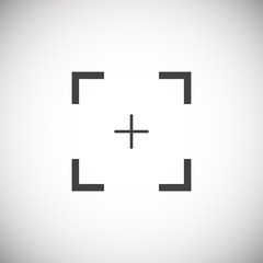 Viewfinder icon on background for graphic and web design. Simple illustration. Internet concept symbol for website button or mobile app.