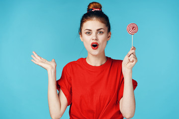 little girl with lollipop