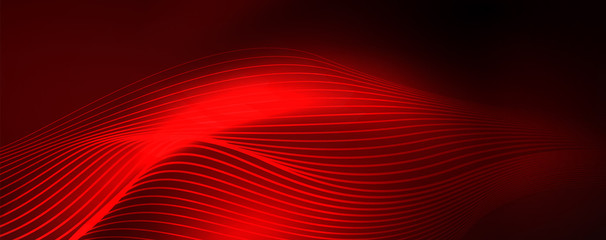 Shiny neon lines techno magic futuristic background, magic energy space light concept, abstract background wallpaper design