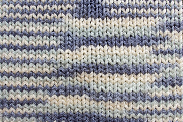 knitting.Texture knitted products gradient color close-up