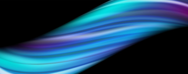 Flowing liquid colors - modern colorful flow poster. Wave liquid shapes. Art design for your design project