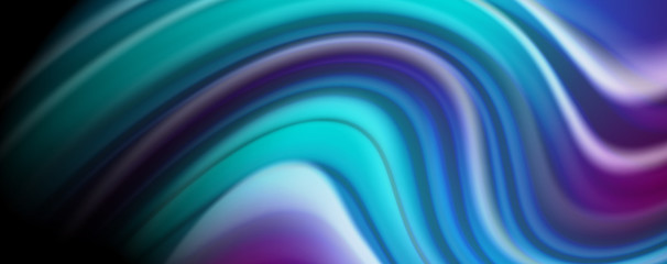 Flowing liquid colors - modern colorful flow poster. Wave liquid shapes. Art design for your design project