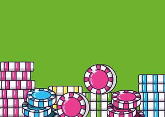 casino games chips isolated icons