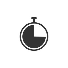 Obraz premium Timer, clock, time, icon. Vector illustration, flat design.