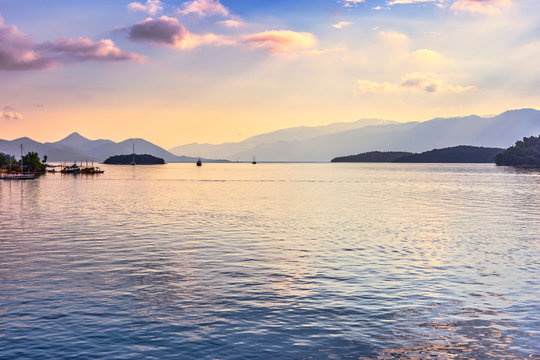 Colorful morning seascape
