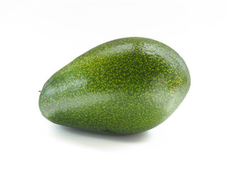 a green avocado on a white background like an isolated