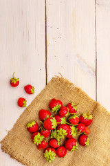 Fresh organic ripe strawberry