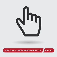 Clicker vector icon in modern style for web site and mobile app