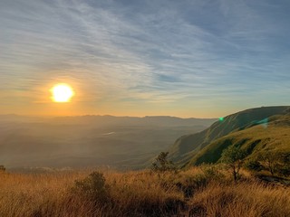 sunset in the mountains
