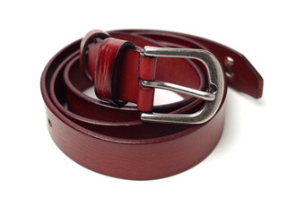 Leather Belt on white background