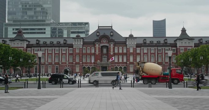 Tokyo station in city
