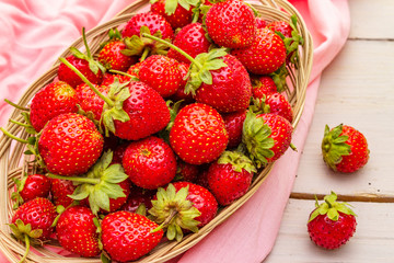Fresh organic ripe strawberry