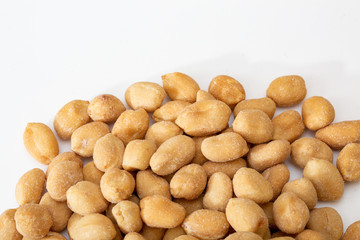 Fototapeta na wymiar peanuts on a white background
