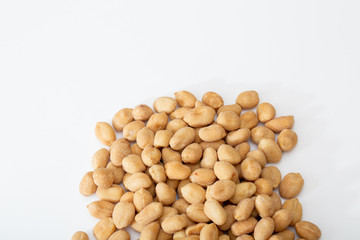 peanuts on a white background