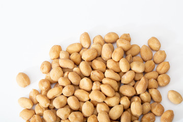 peanuts on a white background