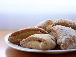 cookies with jam on a plate
