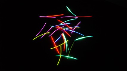 Fototapeta na wymiar Lichtmikado - Spiel mit Licht Farben und Bewegung