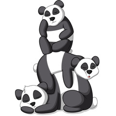 cute panda vector illustration