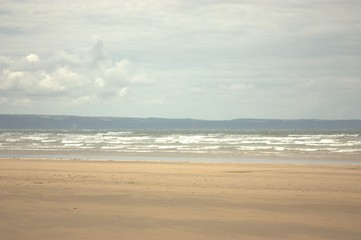 beach with clouds