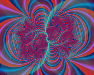 Blue violet purple pink circular lines, abstract background