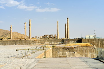 Fototapeta premium Persepolis (Takht-e-Jamshid or Taxt e Jamsid or Throne of Jamshid), capital of the Achaemenid Empire, Shiraz, Fars, Iran, June 24, 2019