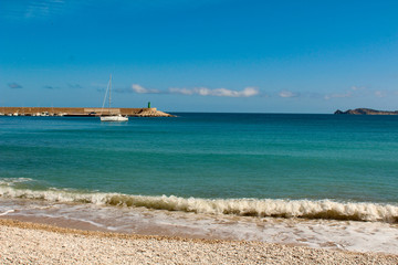 boat on the beach from Javea one place in Spain