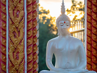 Buddha statue on temple wall