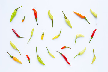 Fototapeta premium Chili Peppers on white background.