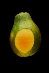 Sectional image of papaya.
